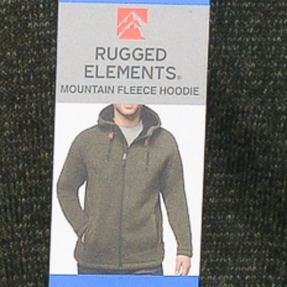 GREEN  NWT Rugged Elements men's moutain fleece full zip hoodie - Picture 2 of 6